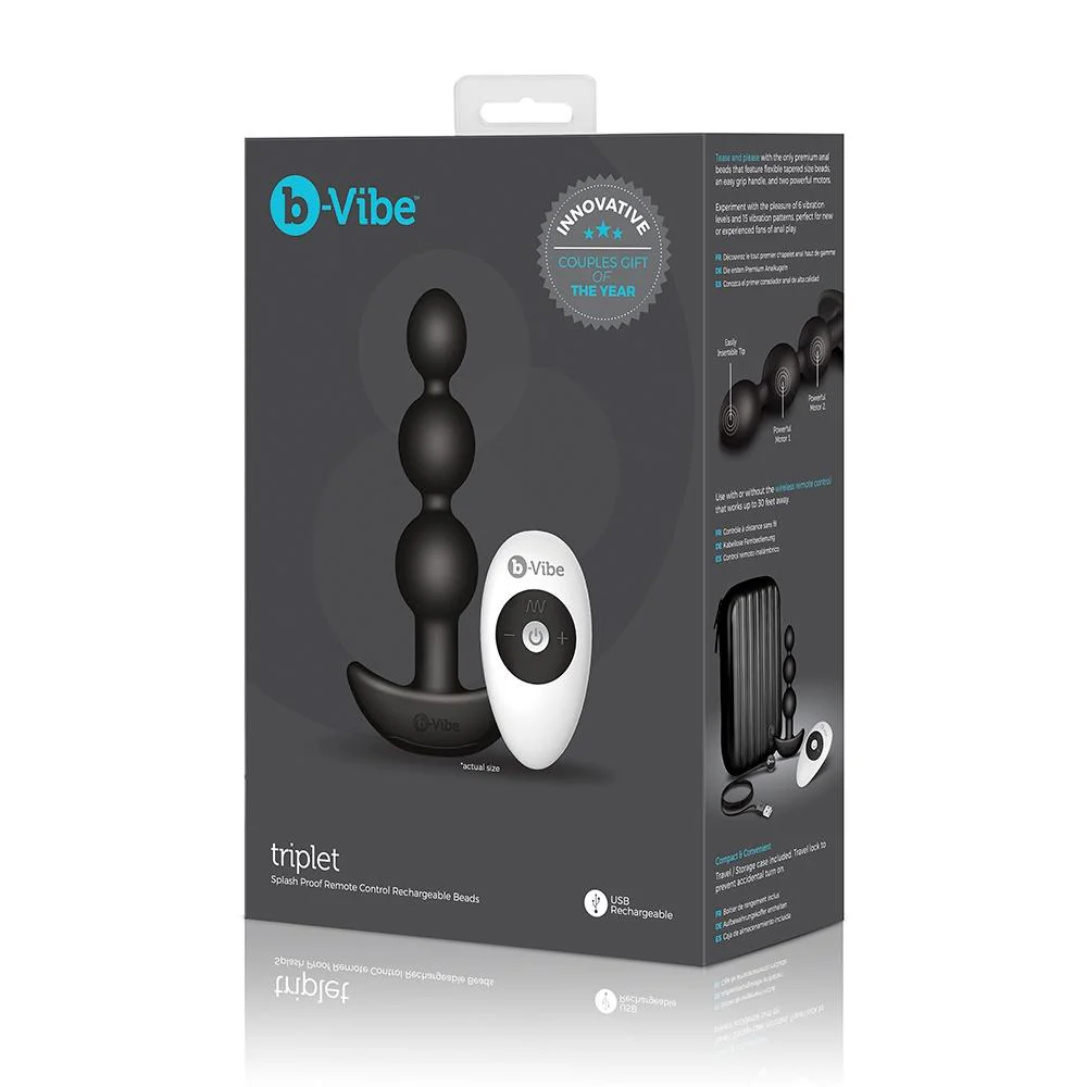 Triplet Vibrating Remote Beaded Anal Probe - Image 3